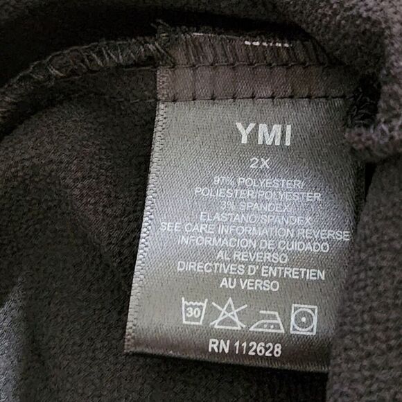 Ymi Collection Top For Women Size 2X Black Lightweight Front Tie Belt - Picture 9 of 10
